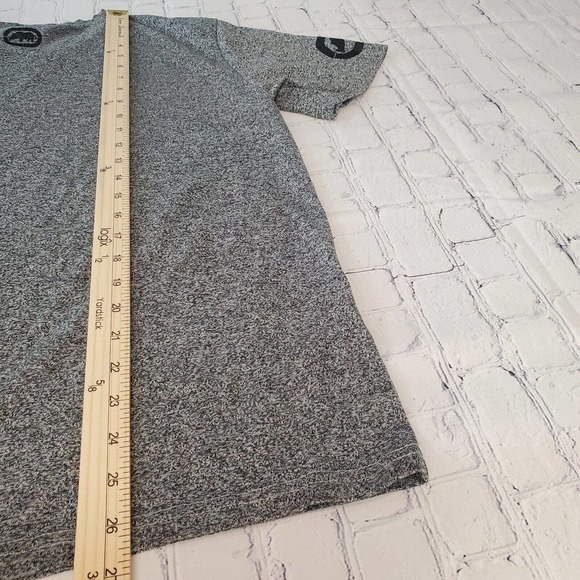 Ecko Unltd Mens Short Sleeve T-Shirt Gray Logo V-Neck Soft Stretch Large - Picture 8 of 8